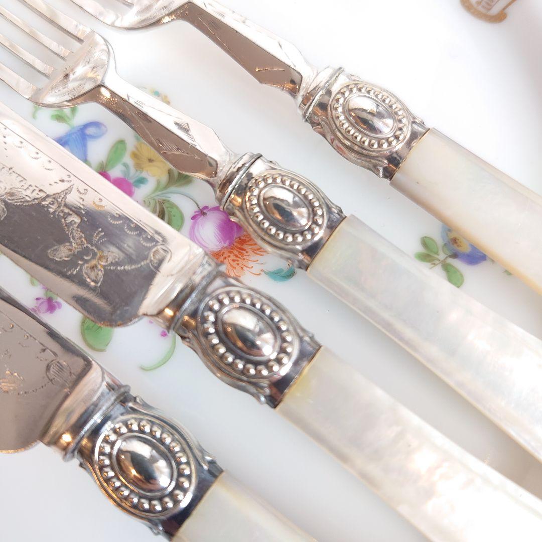 白蝶貝　カトラリーセット　マザーオブパール　ナイフ　フォーク