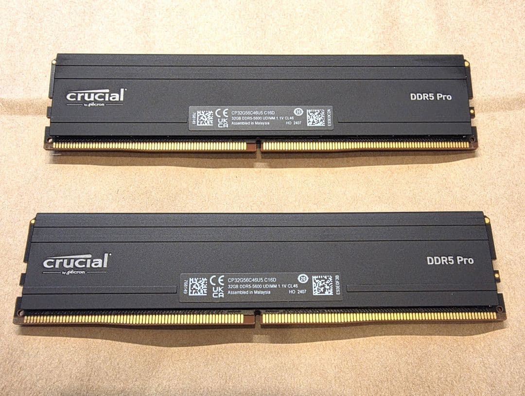 Crucial Pro DDR5-5600 64GB 32GB×2枚組 メモリ