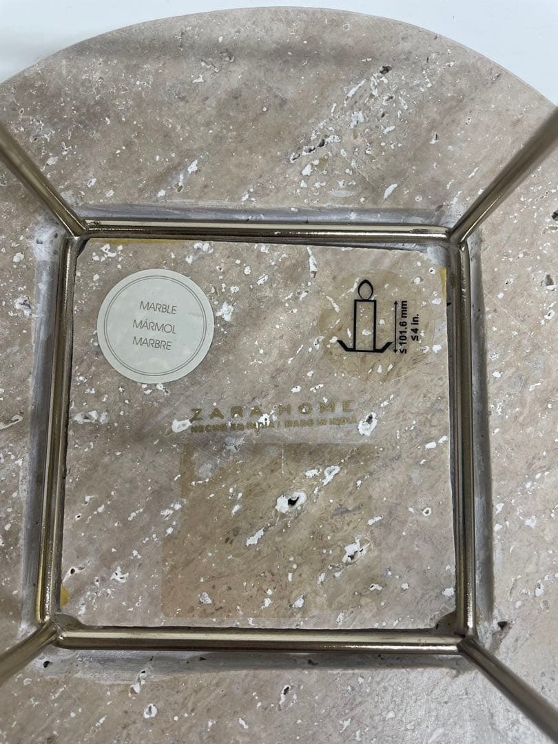 ザラホーム　大理石　キャンドルトレイ ディスプレイトレイ　大、小　2個