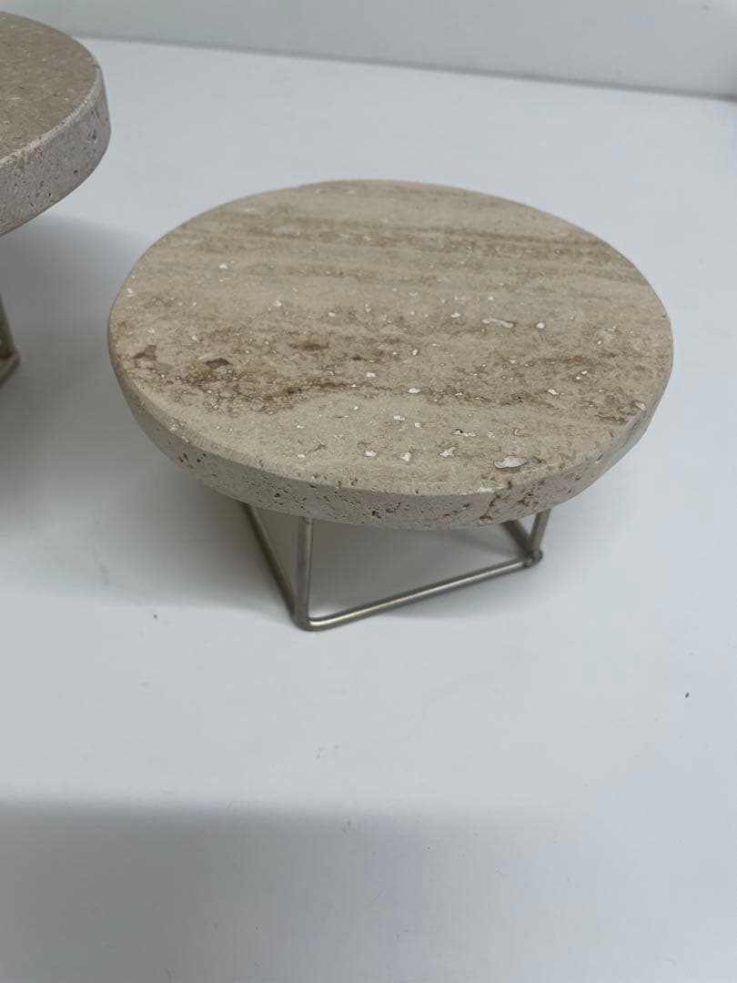 ザラホーム　大理石　キャンドルトレイ ディスプレイトレイ　大、小　2個