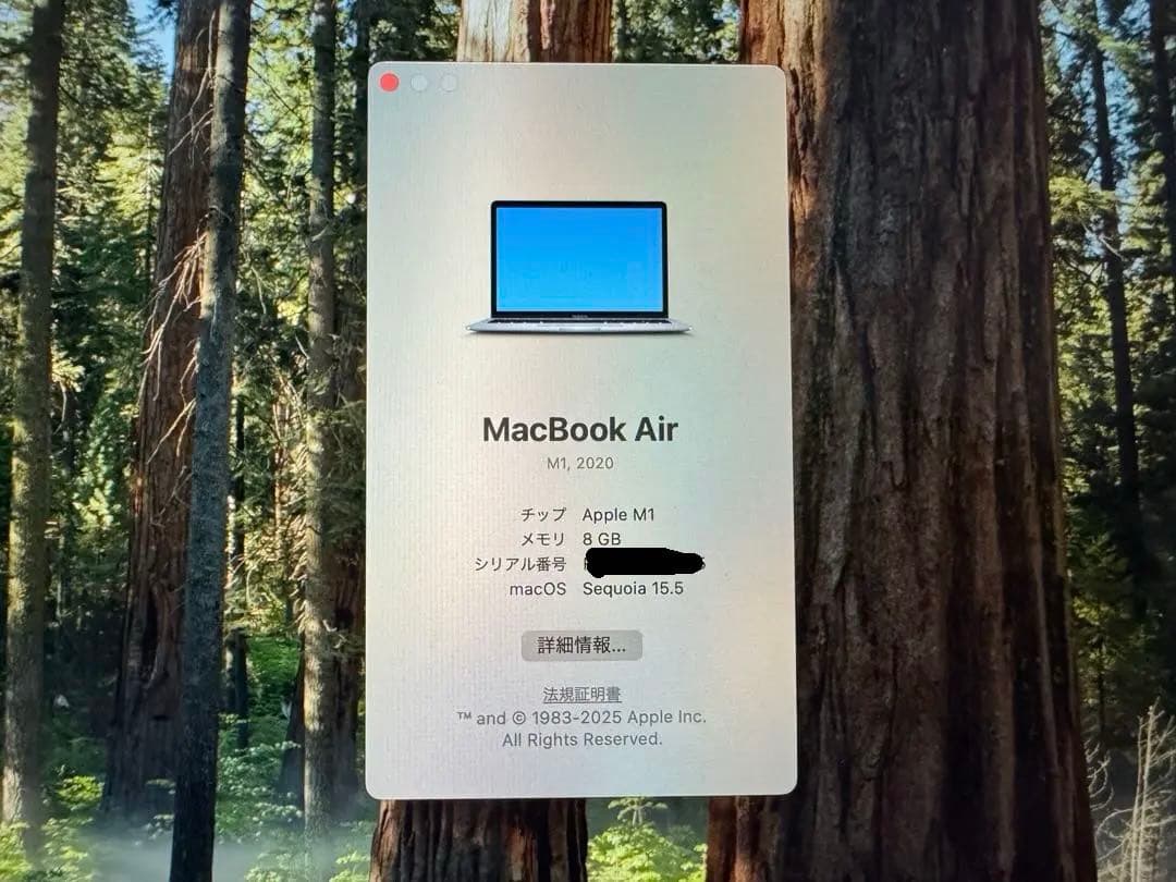 【美品】M1 MacBook Air 13インチ／8GB ・512GB SSD