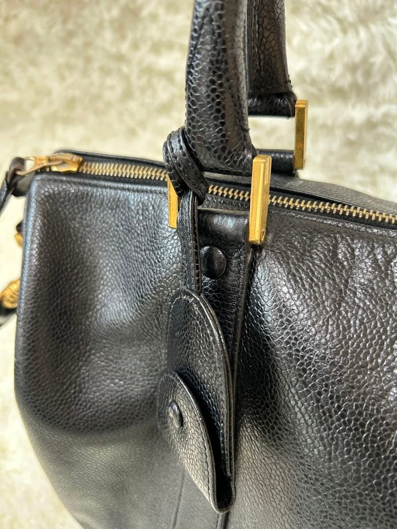 【Fufu】シャネル/CHANEL/ボストンバッグ/ココマーク/レザー