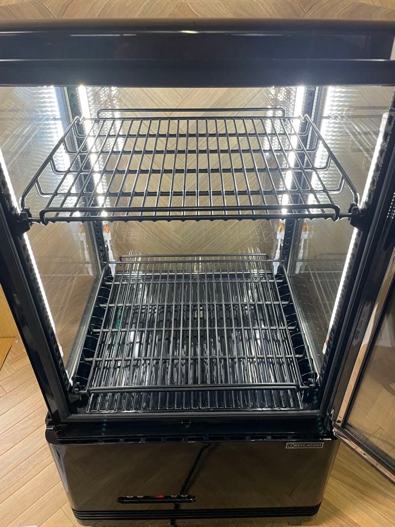 レマコム　4面ガラス冷蔵ショーケース R4G-63SLB 鍵欠