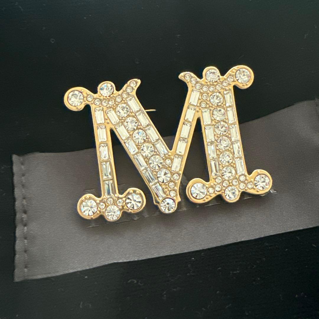 マックスマーラ　[バス] クリスタル ブローチ - Optical white