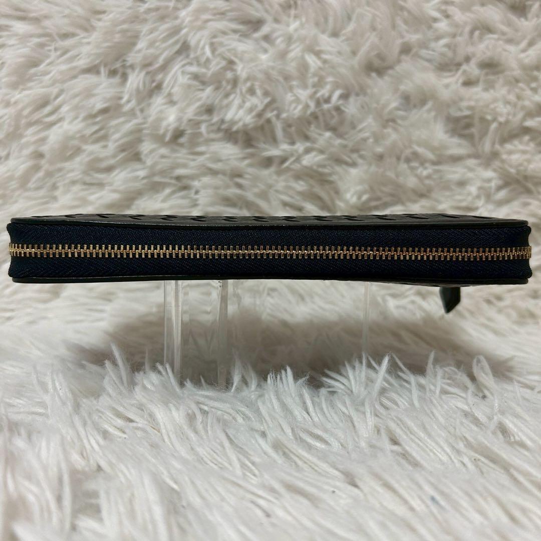 未使用級✨ココマイスター　イントレチャート　長財布　ラウンドファスナー　ブラック