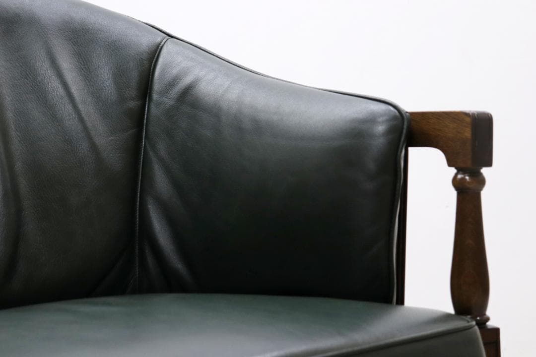 カリモク ドマーニ クイーンズライフ クラシカル 本革 レザー 1P ソファ