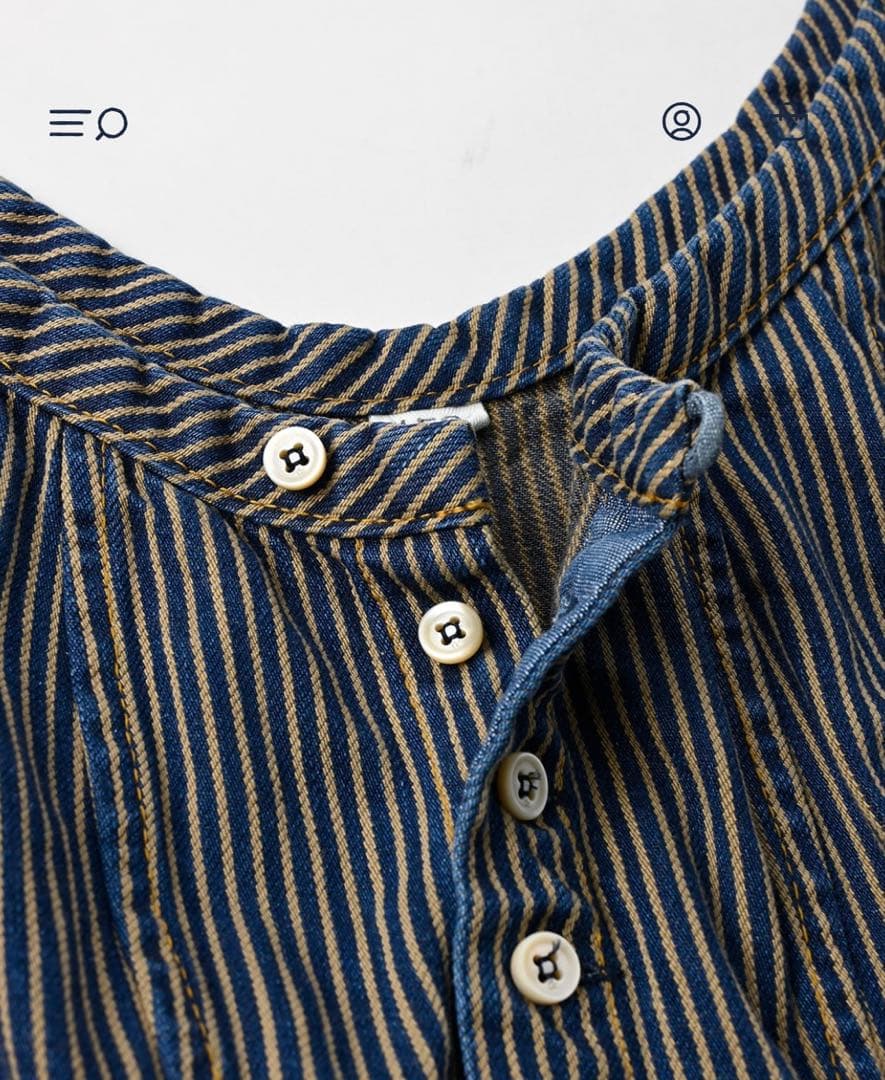 45R 大麦デニムのキャミソール（重）　ヒッコリー　2024春夏　28,600円