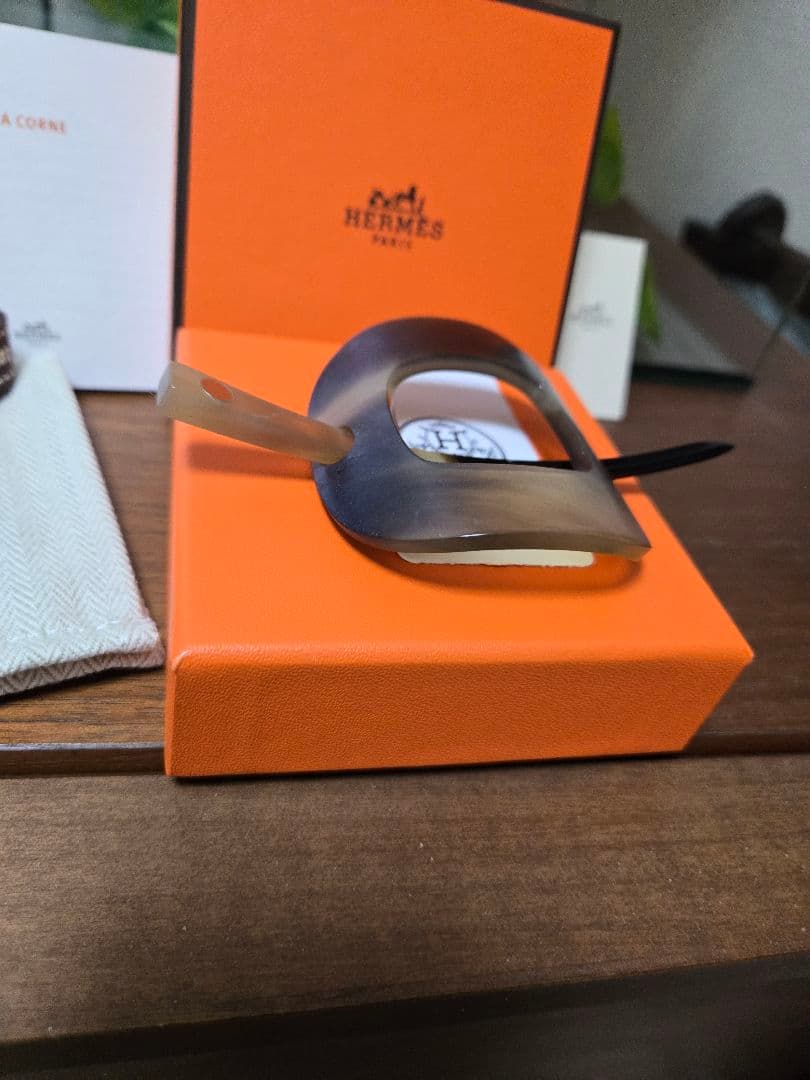 最安値⭐希少⭐唯一無二の芸術品、エルメスのバッファローホーン かんざし