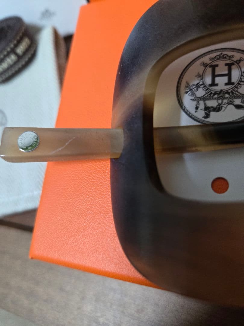 最安値⭐希少⭐唯一無二の芸術品、エルメスのバッファローホーン かんざし