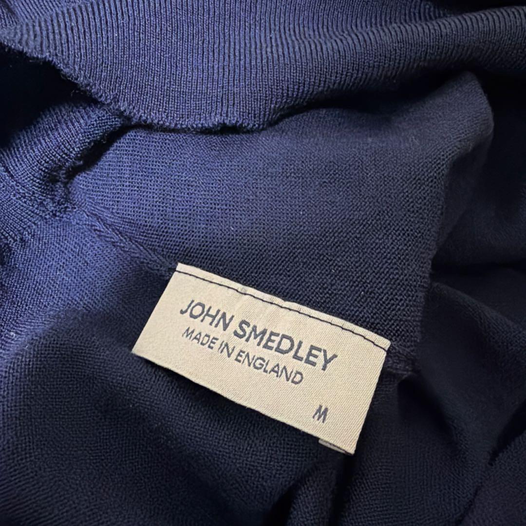 JOHN SMEDLEY メンズ　ウール　ネイビー　ニット