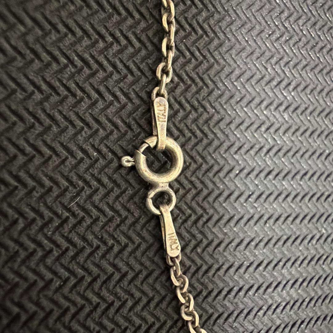 美品 希少 ガルニ ターコイズ ネックレス 甲丸チェーン