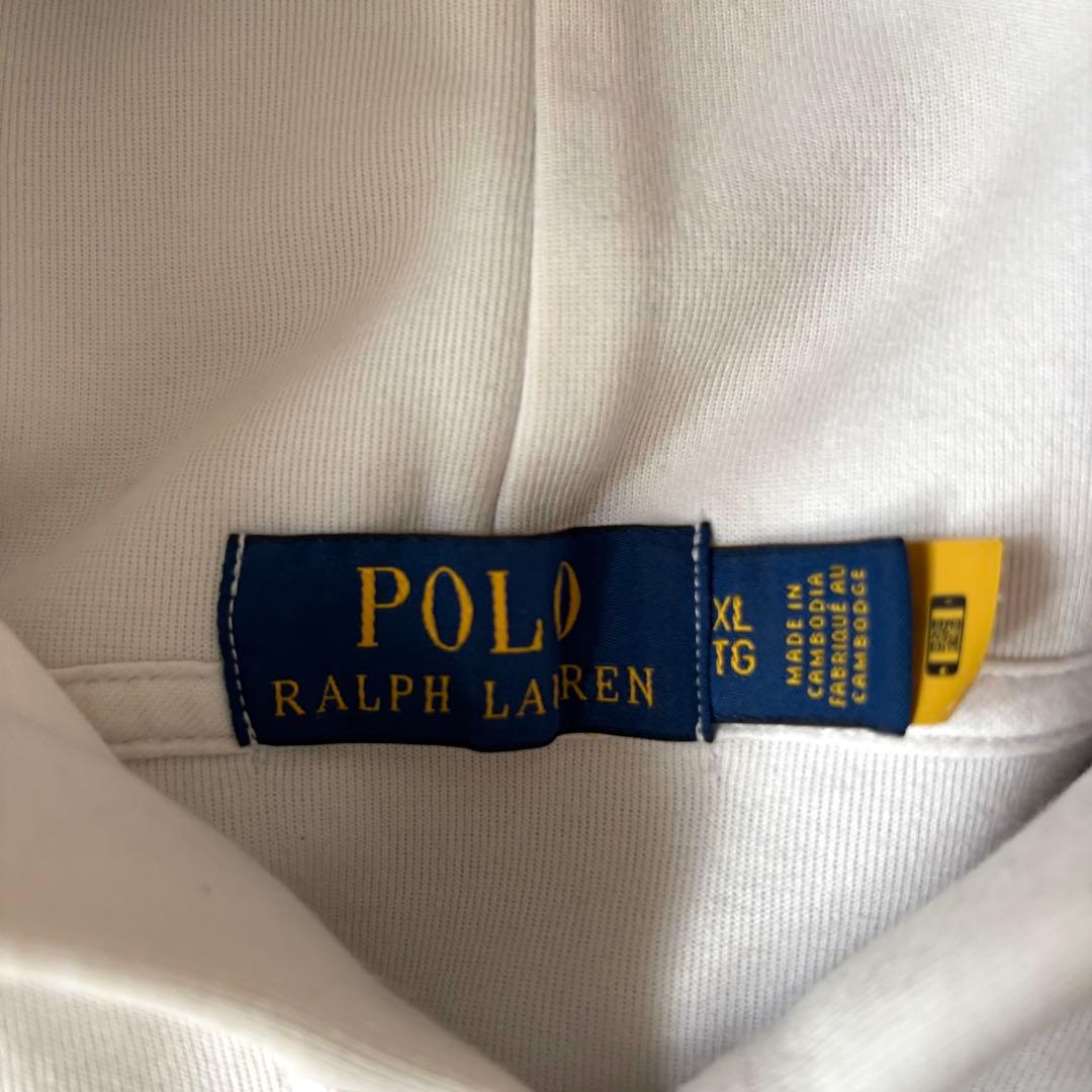 【希少✨】ポロラルフローレン　XLサイズ　パーカー　バックプリントロゴ　刺繍
