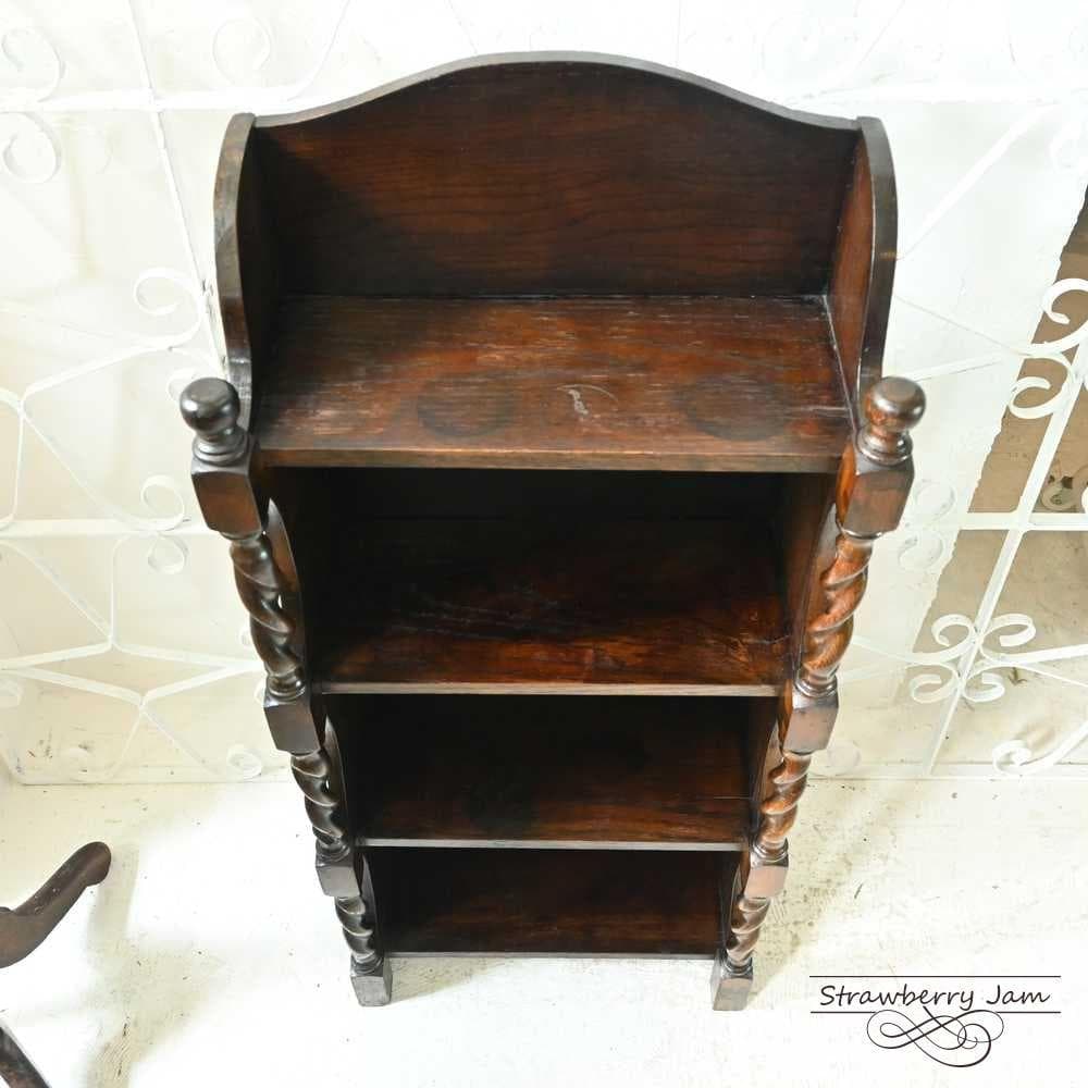 L3705-283 英国アンティーク ブックスタンド 本棚 収納 飾り棚 オーク