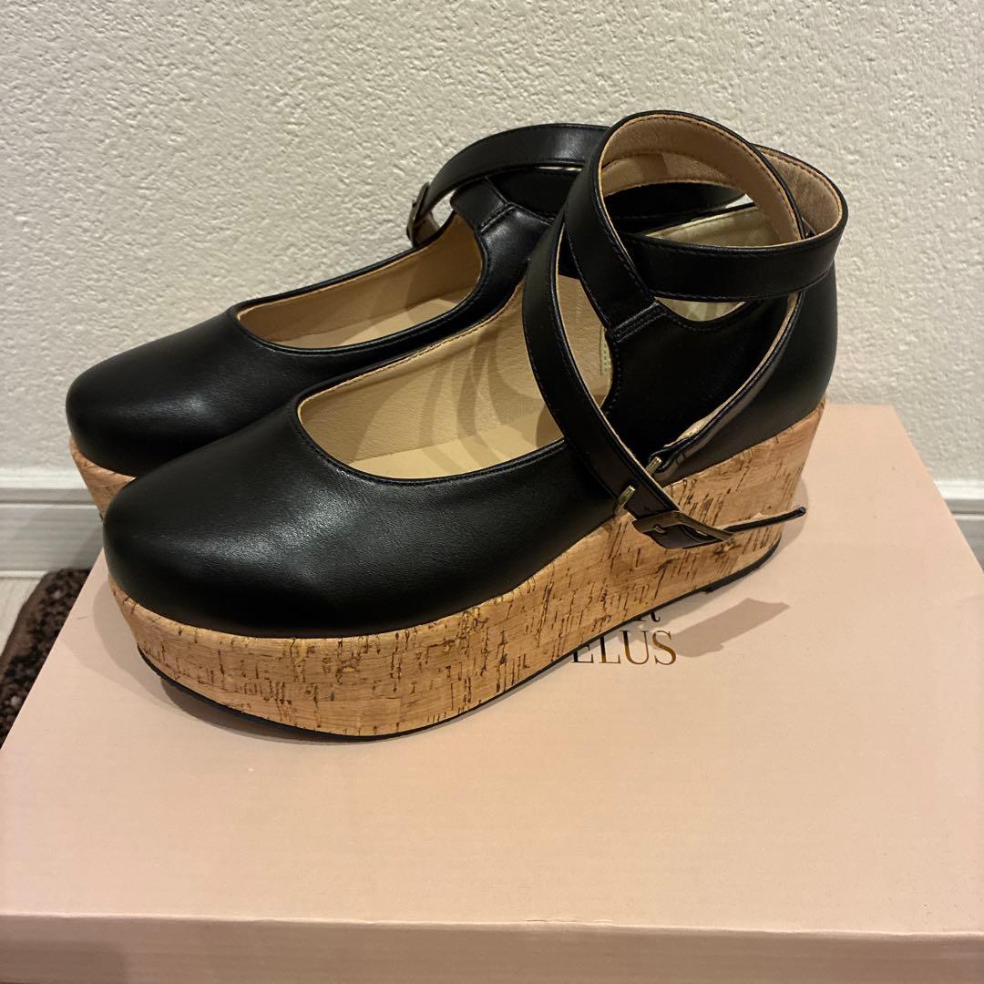 アナザーアンジェラス クロス ストラップ 厚底 パンプス 二足セット