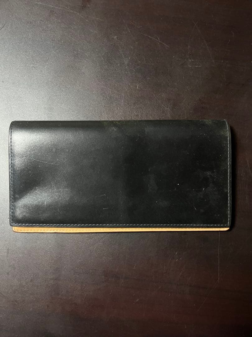 GANZO コードバン 長財布 ネイビー