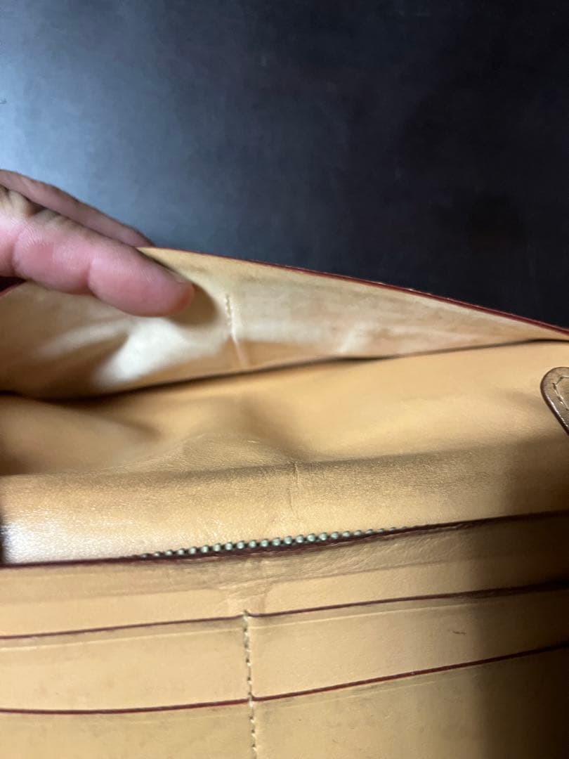 GANZO コードバン 長財布 ネイビー