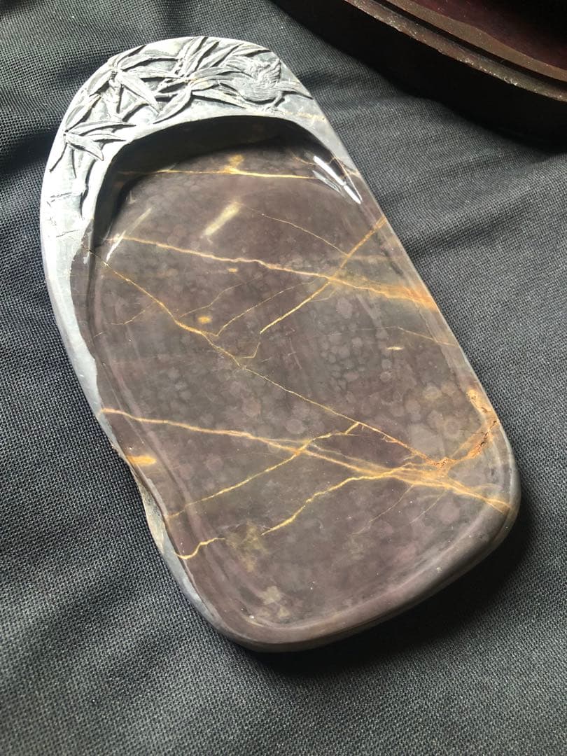 すずり 端溪硯 老坑水岩 大西洞 金綫 五彩釘 書道用品 端渓硯 文房四寶