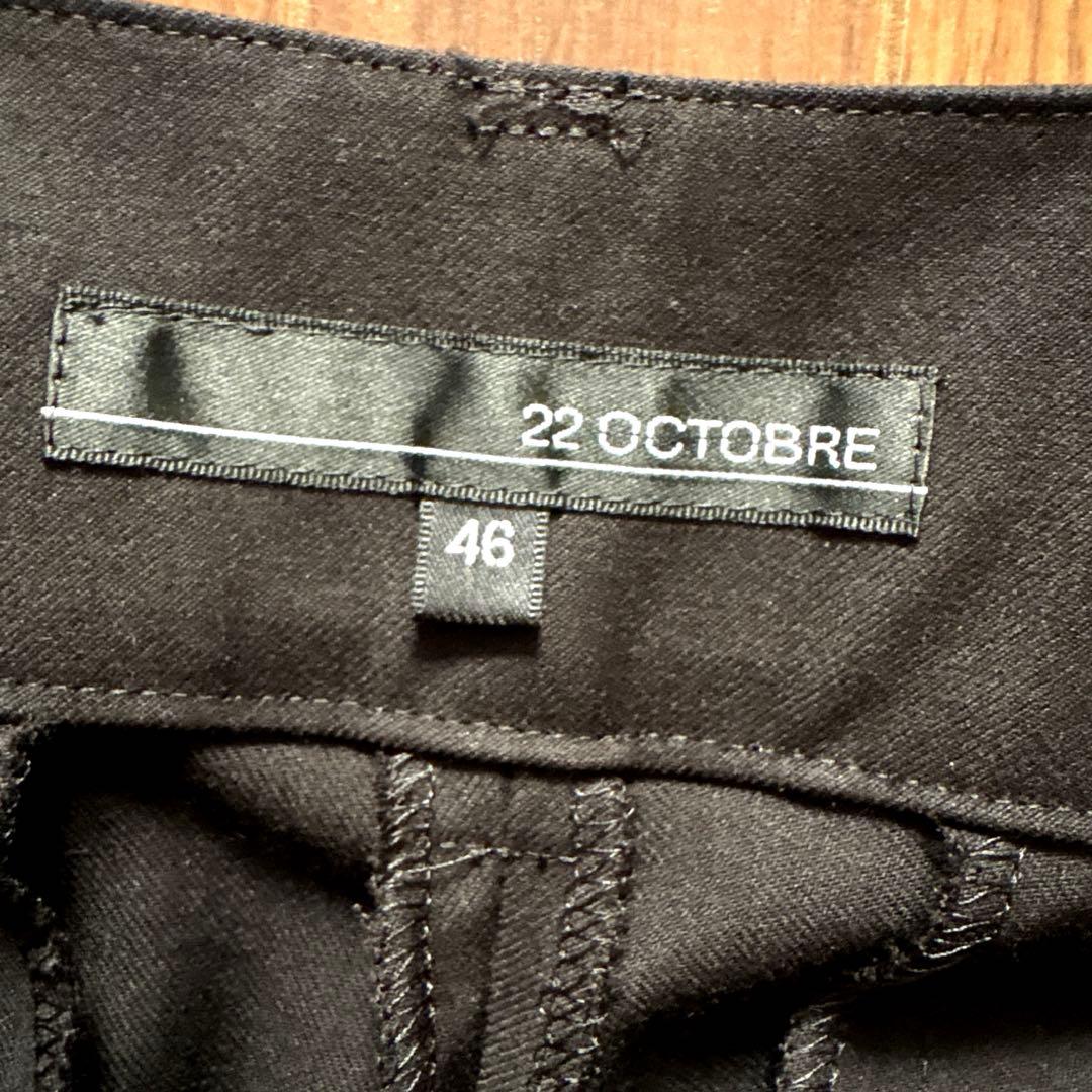 お値下げしました【美品】22OCTOBRE セットアップ パンツスーツ　ブラック