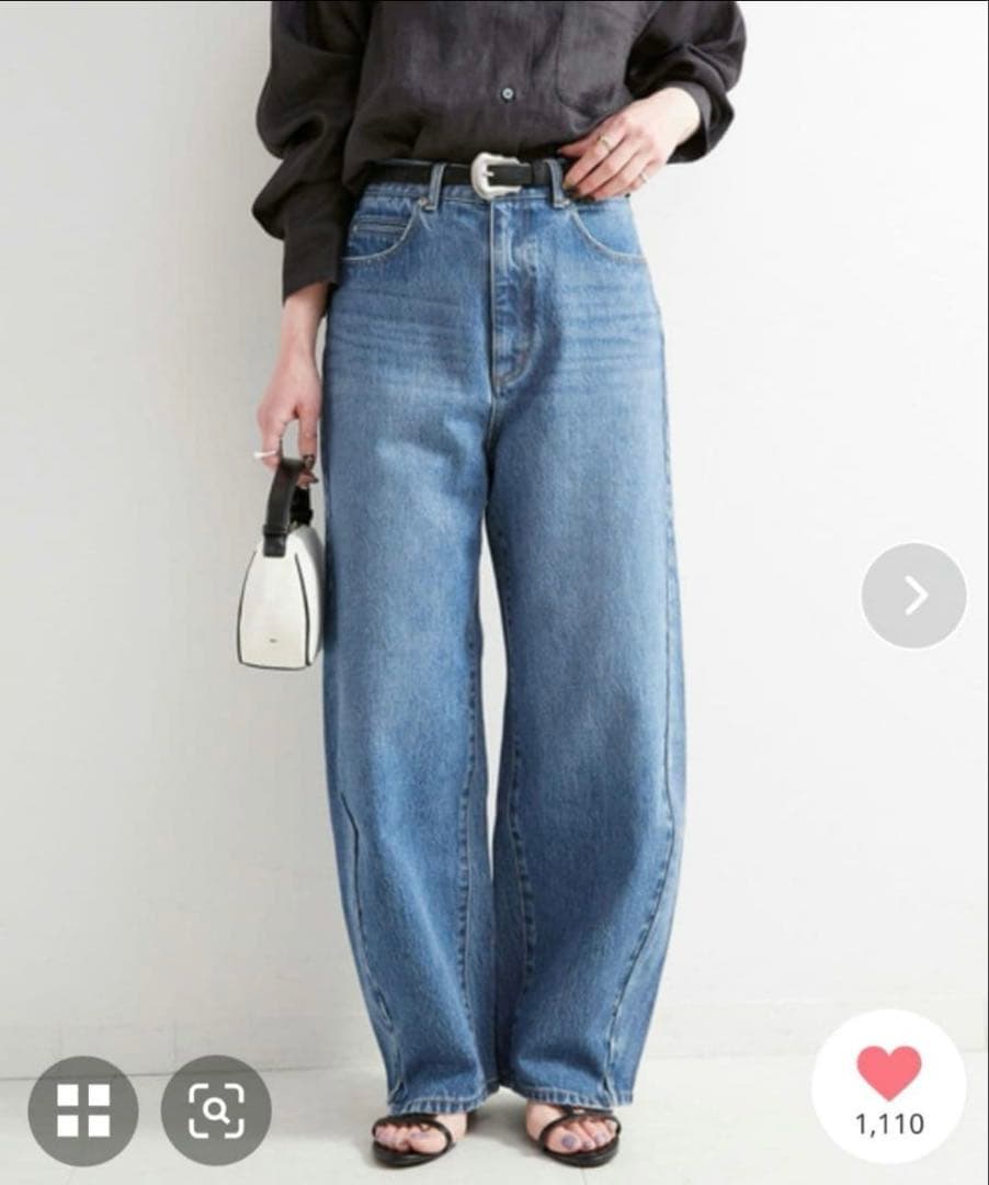 Cica✩.*美品 DU JOUR デニム バレルレッグデニムカーブデニム