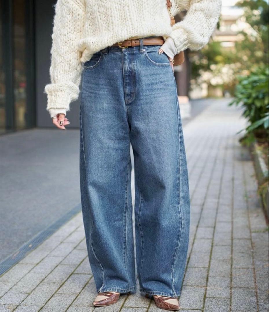 Cica✩.*美品 DU JOUR デニム バレルレッグデニムカーブデニム