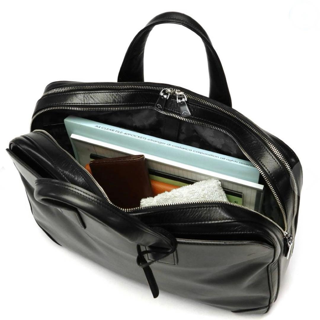 定価53900円　美品 aniary 2室 レザー ビジネスバッグ　B4可　黒