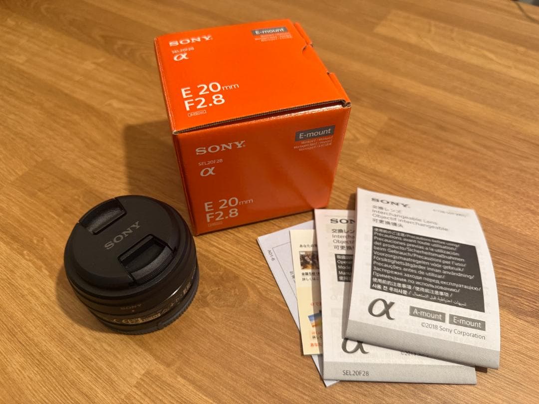 【美品】Sony ソニー E 20mm F2.8 SEL20F28 単焦点レンズ