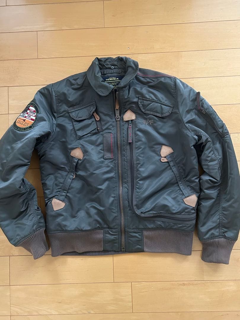 ALPHA アルファ MA-1 ブルゾン ジャケット サイズL 襟あり