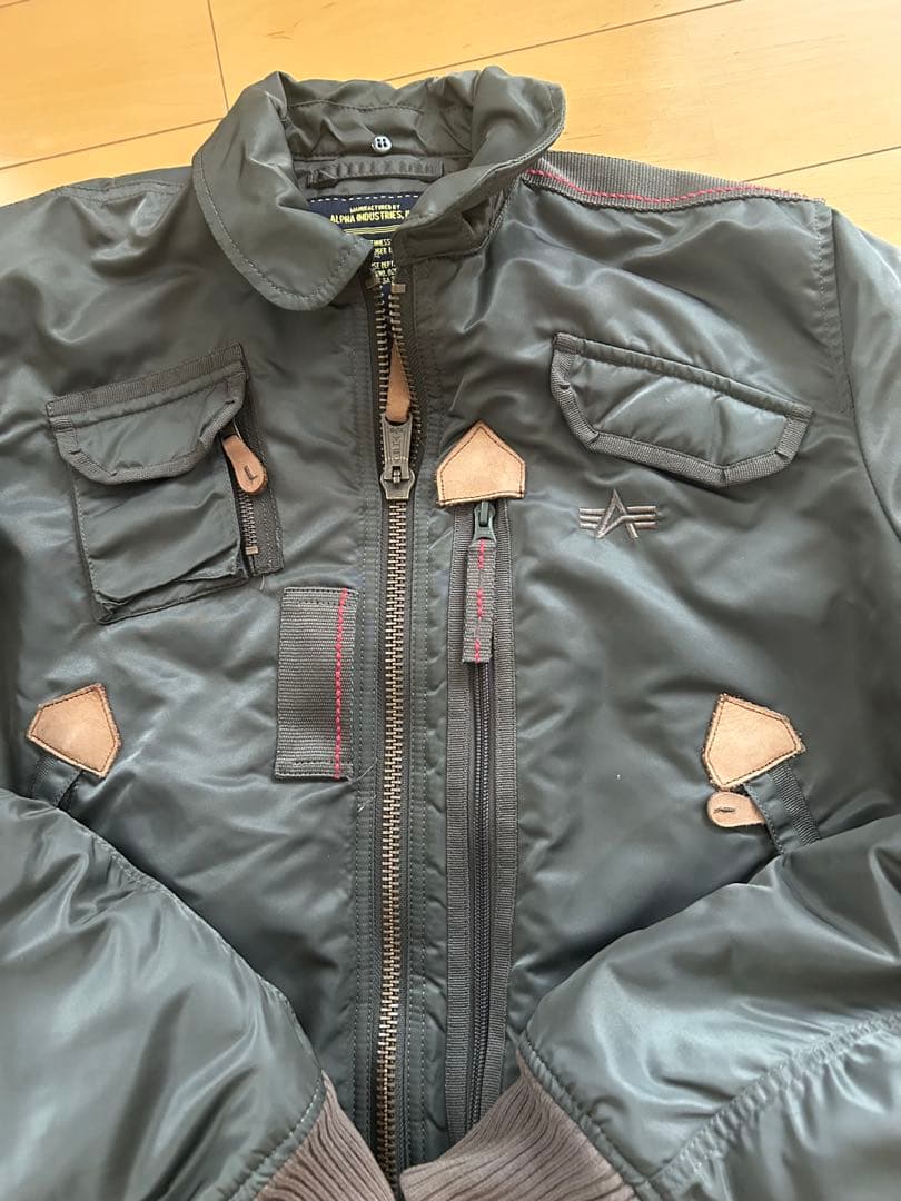 ALPHA アルファ MA-1 ブルゾン ジャケット サイズL 襟あり