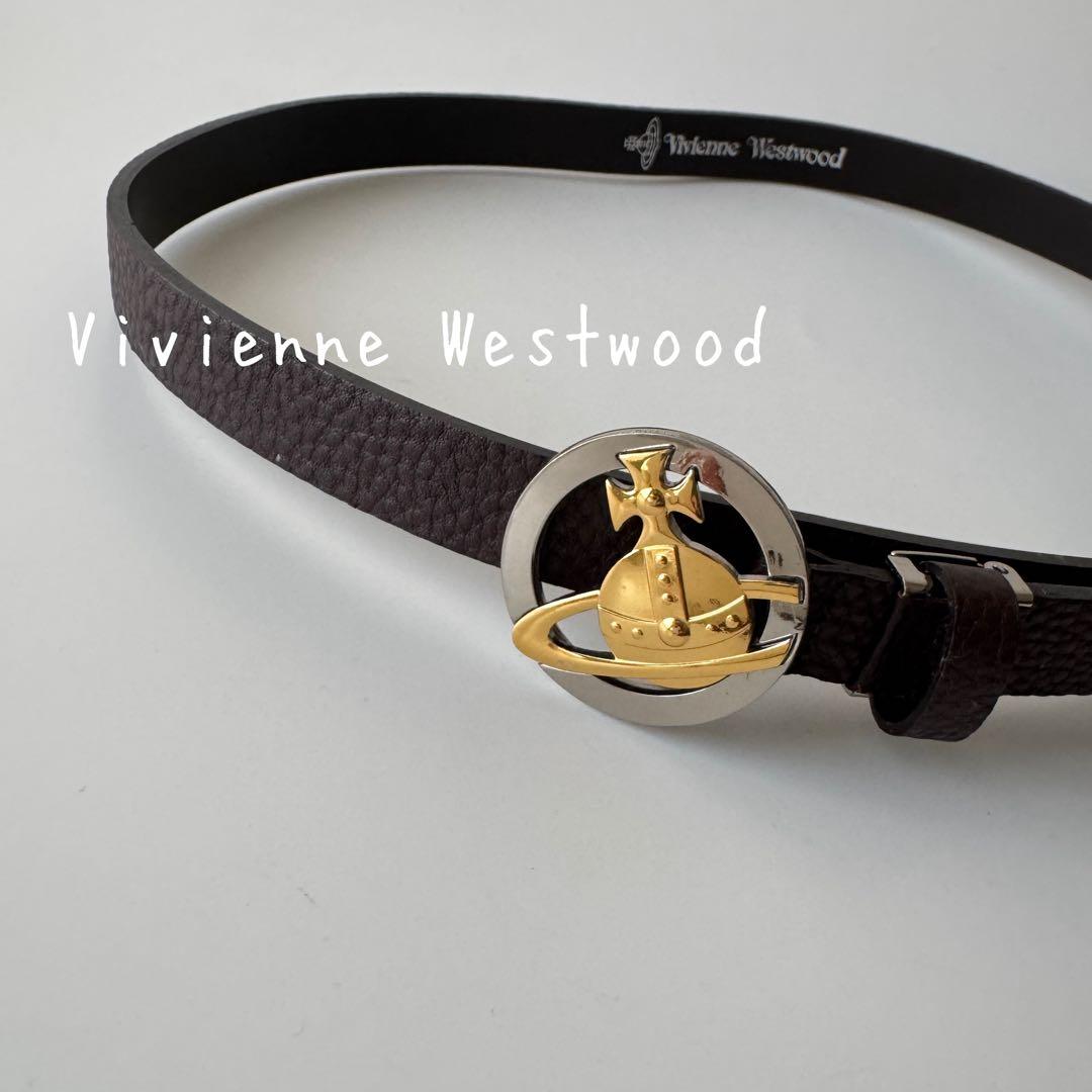 n s様Vivienne Westwood ロゴ バックル レザー ベルト