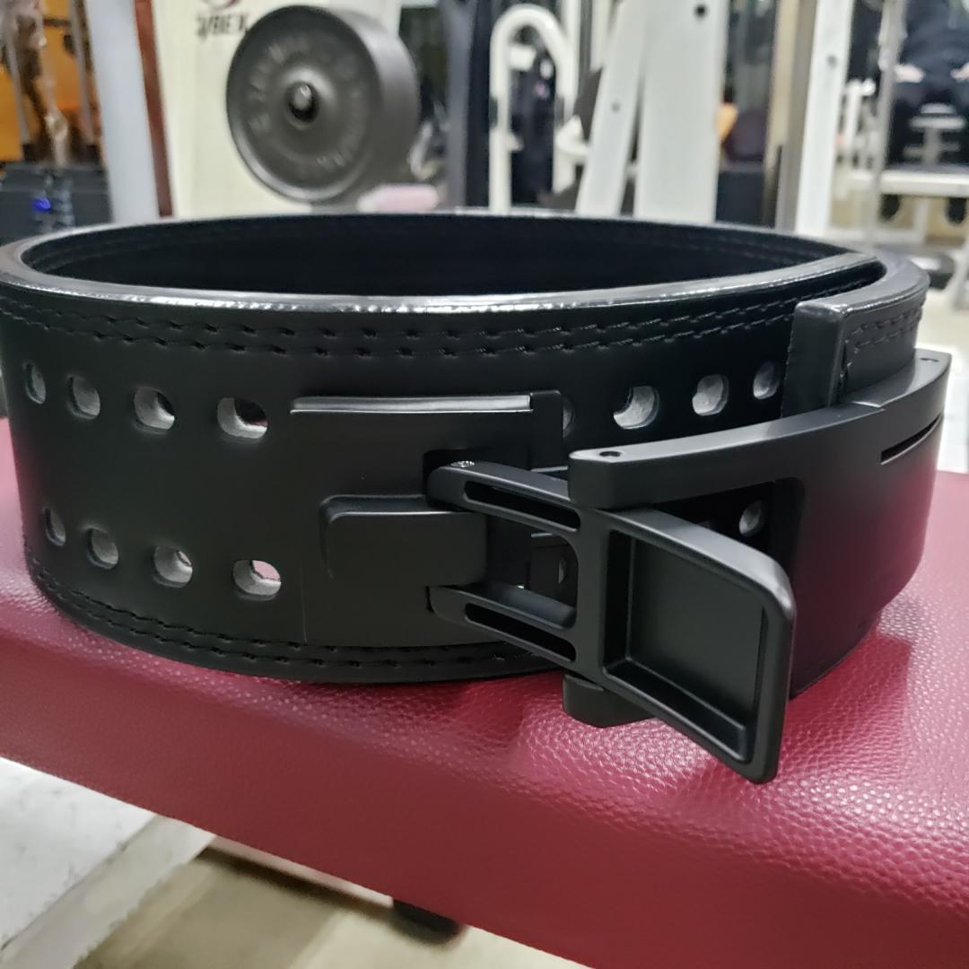 レバーアクションベルト 可変式パワーベルト オールブラック 10ｍｍ Mサイズ