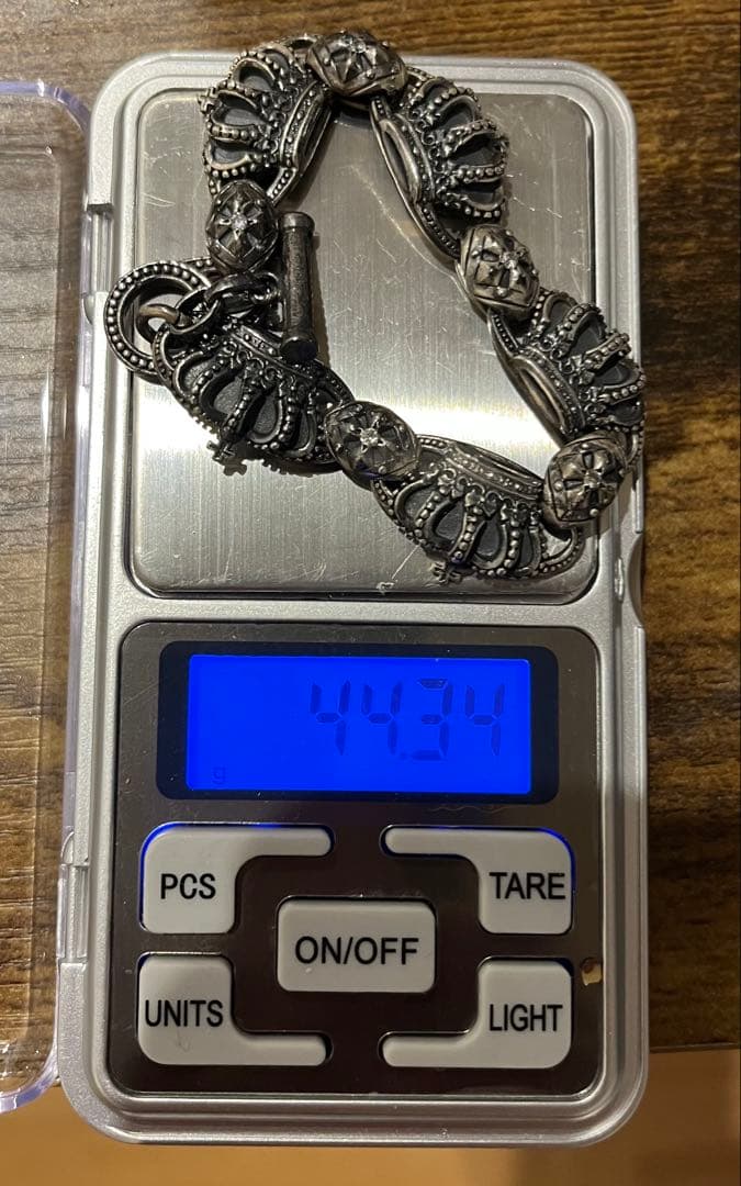 クラウンブレスレット 925シルバー 約18cm