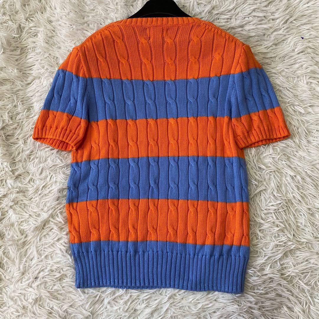 POLO RALPH LAUREN ポニー刺繍 ケーブルニット ピマコットン L