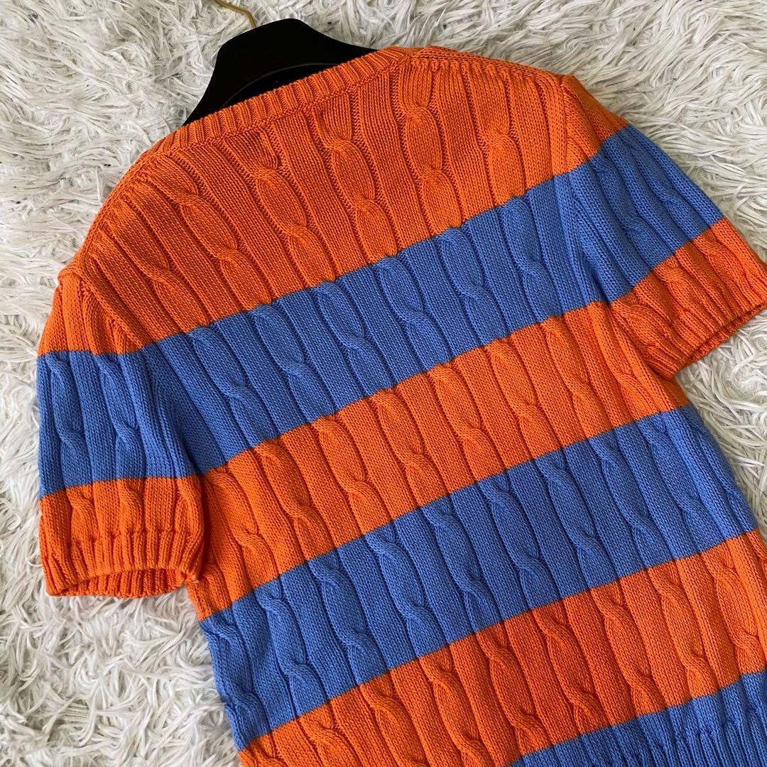 POLO RALPH LAUREN ポニー刺繍 ケーブルニット ピマコットン L