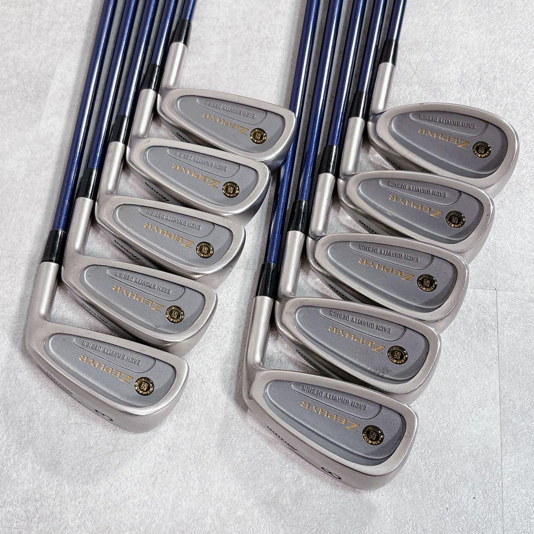 T106 ミズノ ゴルフクラブ メンズ フルセット ゼファー フレックスR 黒
