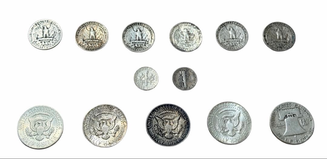 福*ん様 銀貨のお纏め ハーフ クォーター ワンダイム ケネディ