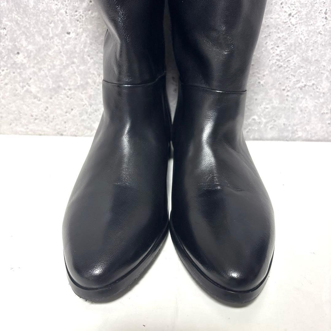 ✨美品✨コルソローマノーヴェ ロングブーツ【38】ブラック バックジップ