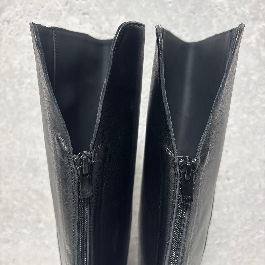 ✨美品✨コルソローマノーヴェ ロングブーツ【38】ブラック バックジップ