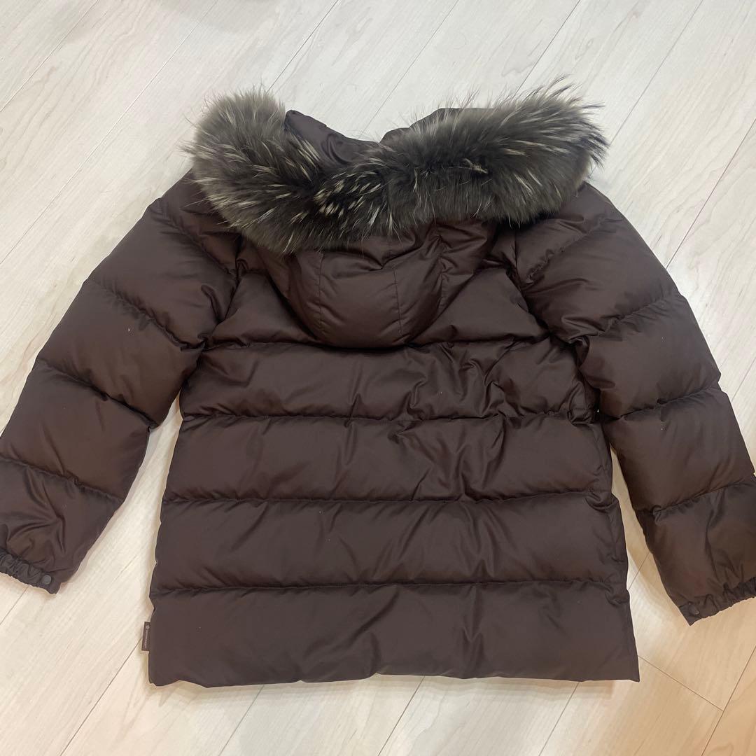 モンクレール ブラウン ダウンジャケット ファー付き