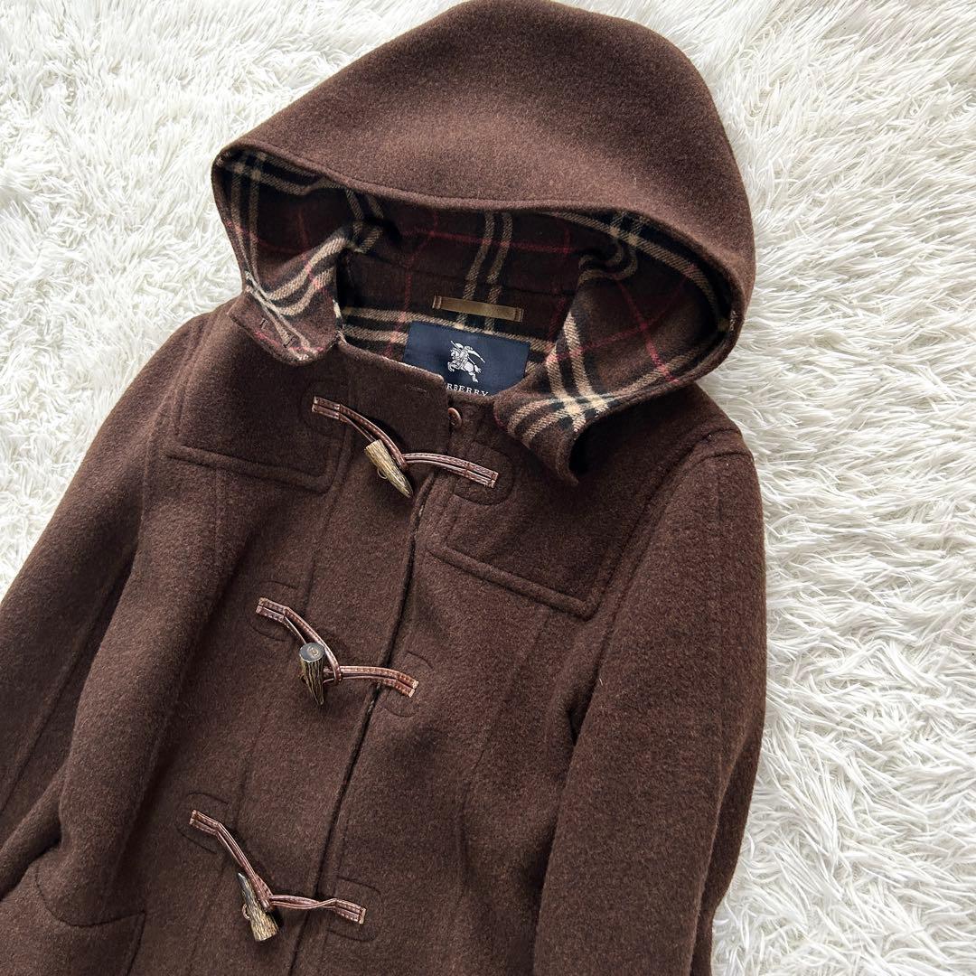 【極美品】バーバリーロンドン　ダブルフェイス　ダッフルコート　ロング　ブラウン