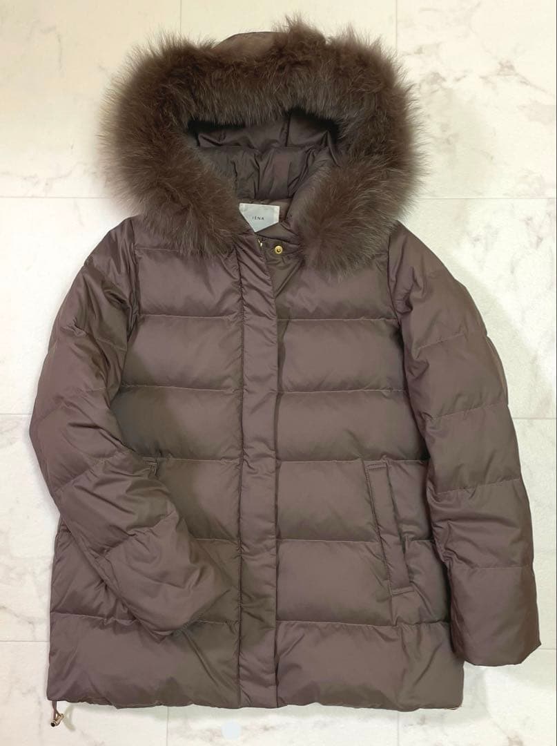 ☆なっち☆イエナ定価46,200円 P/タフタ ショートダウンコート 36