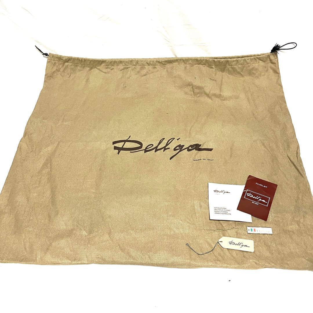 ★美品★DELLGA★定価18万円★ヴィンテージ★レザーダレスバッグ★イタリア製