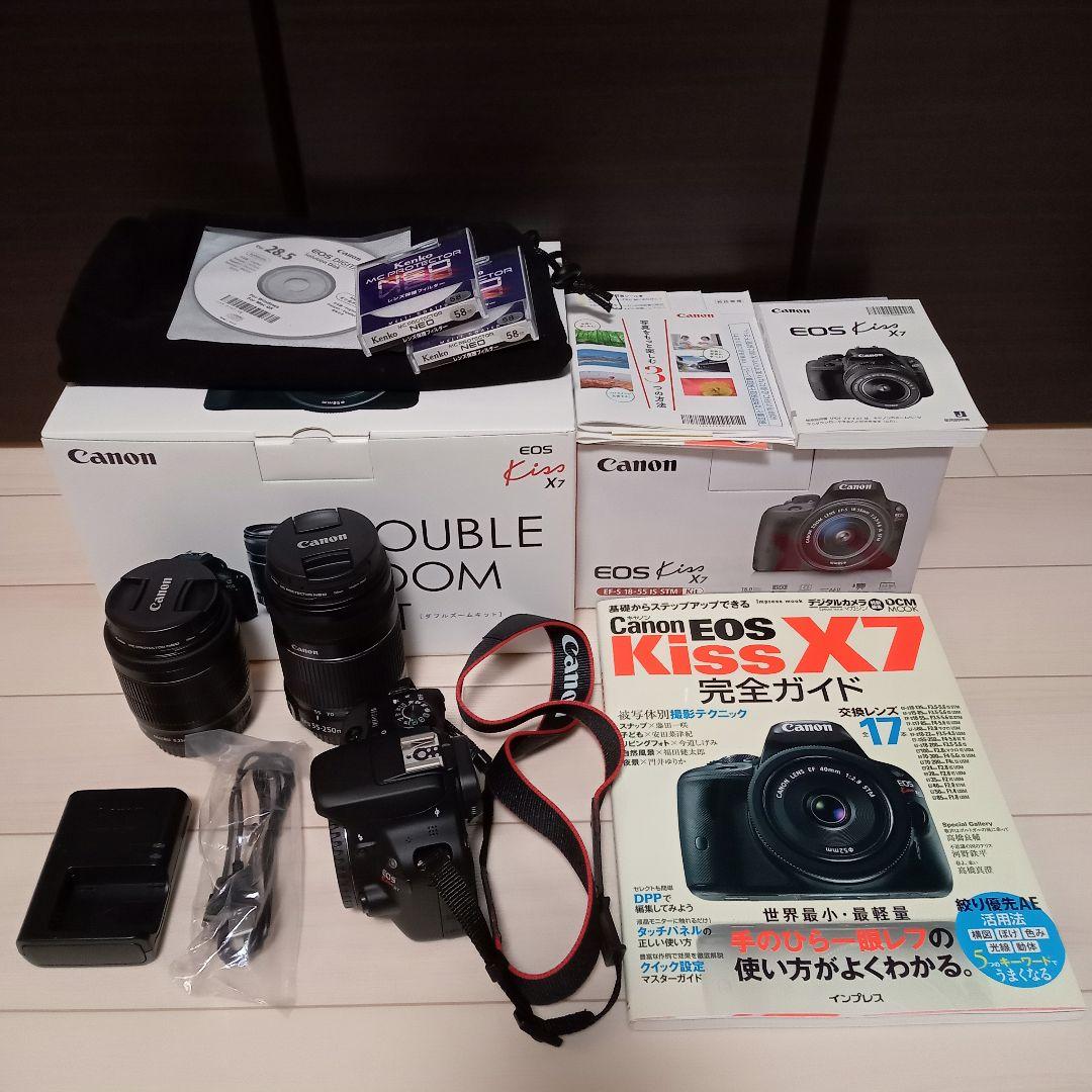 キャノン　デジタル　一眼レフカメラ　EOS Kiss X7　ダブルズームキット