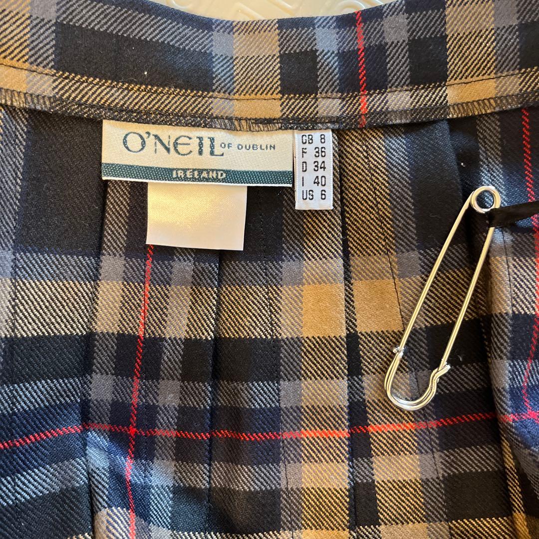 O'NEILL チェック柄 プリーツスカート GB 8