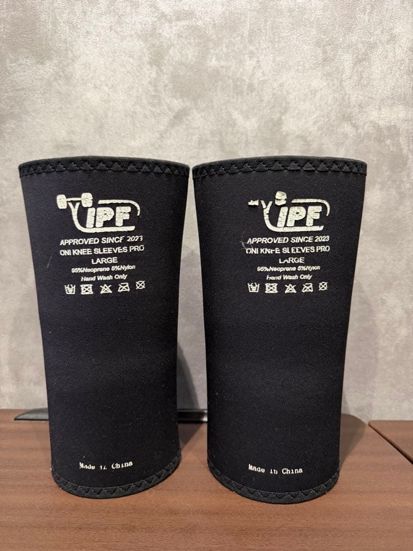 中古【S級品】ONI ニースリーブPRO IPF公認 鬼プロ　Lサイズ