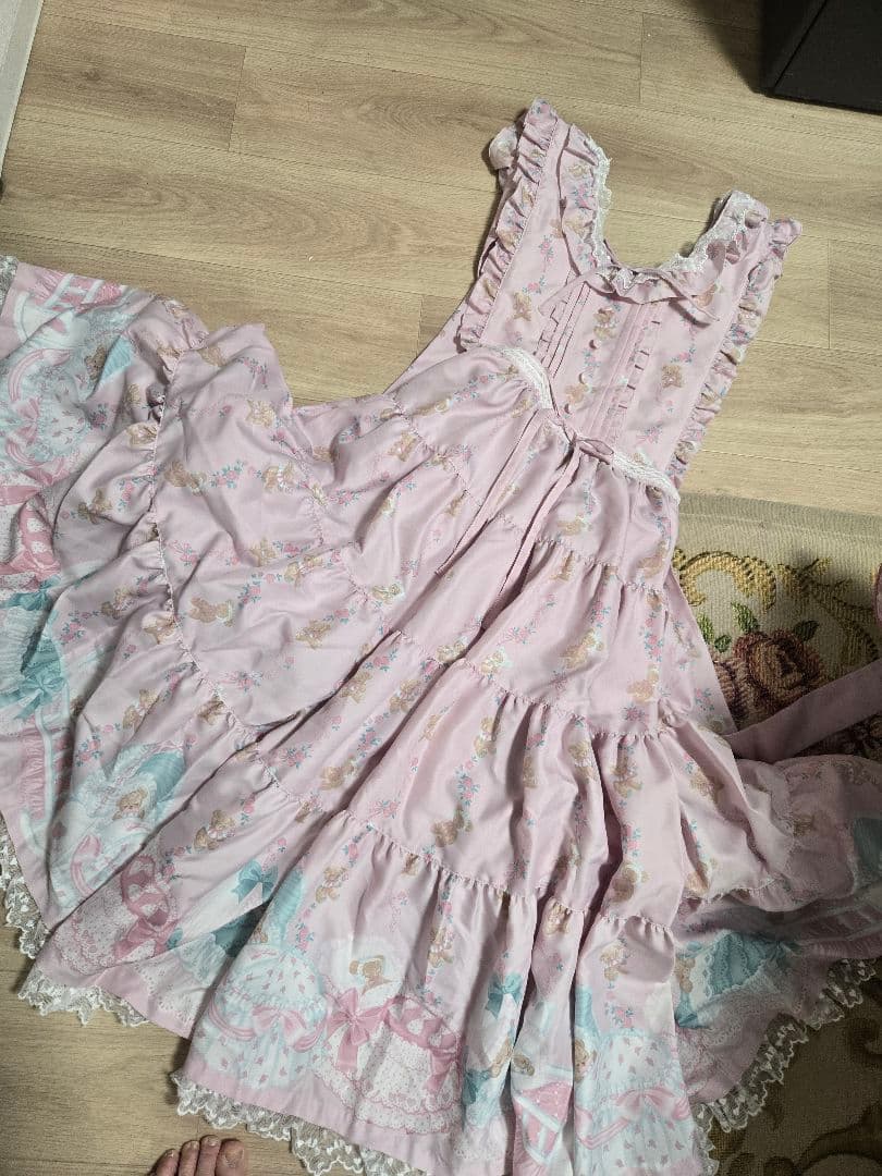 AngelicPretty☆夢見るTiny Bearエプロン風ティアードスカート