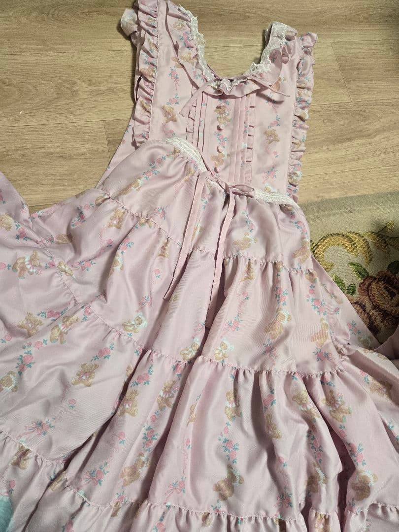 AngelicPretty☆夢見るTiny Bearエプロン風ティアードスカート