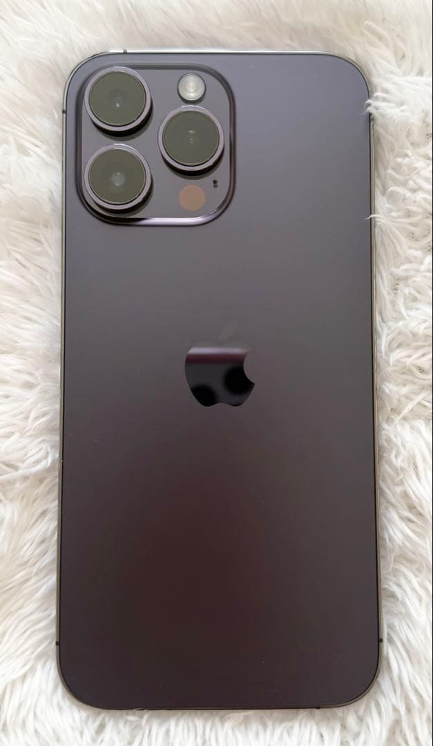 美品　アップル　iPhone 14 プロマックス　ディープ　パープル