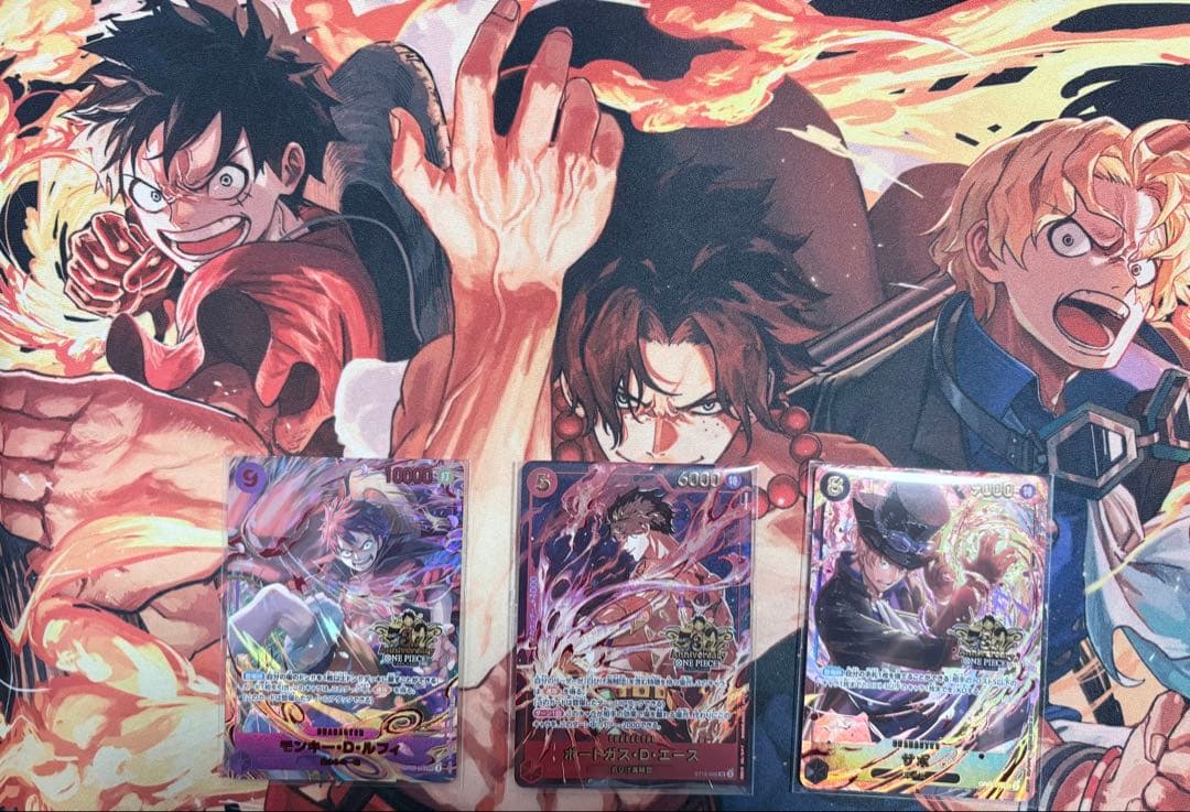 ワンピース カード　3周年　ルフィ　エース　サボ　セット　[未開封]