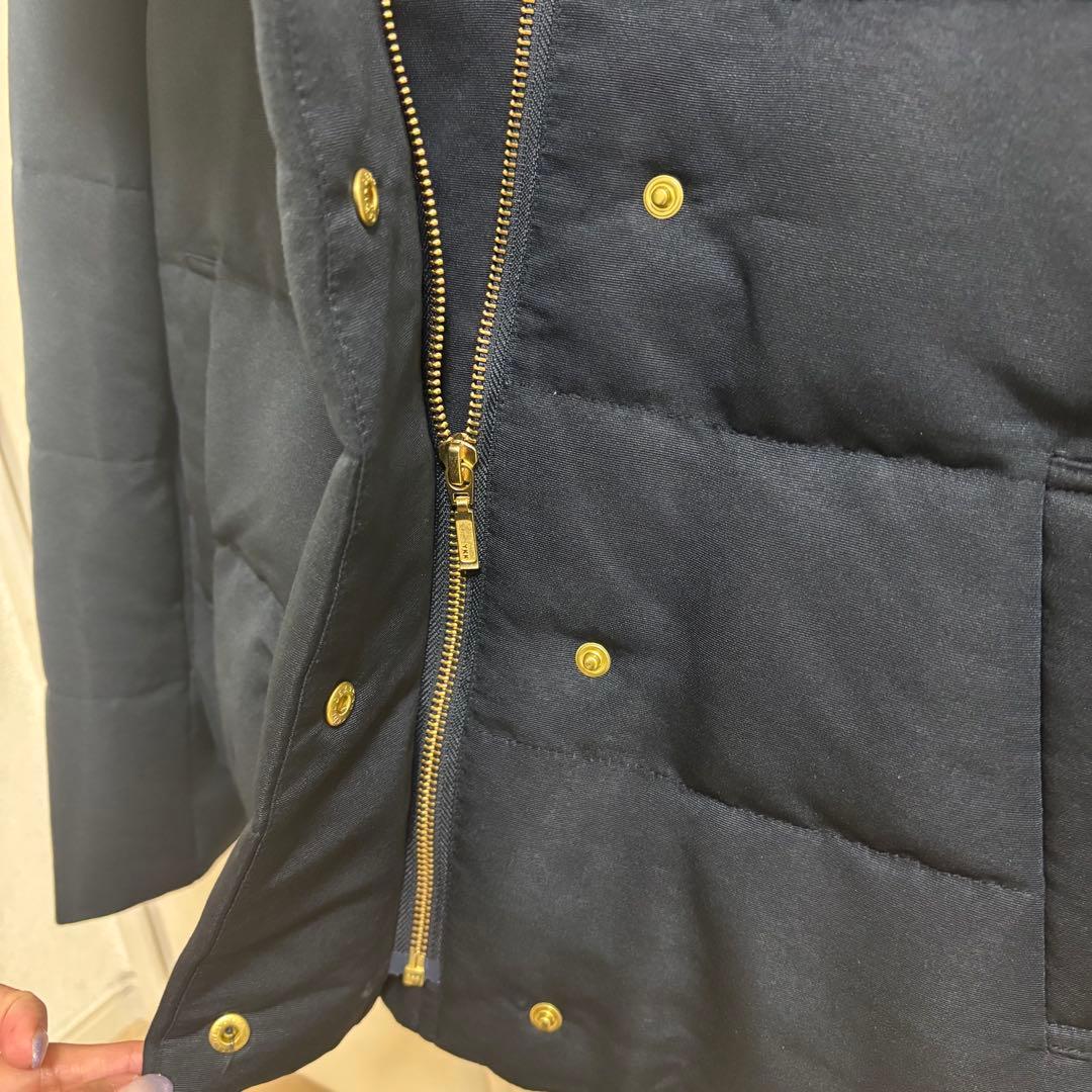 BEAMS HEART / ボリュームネック ショートダウン　ネイビー