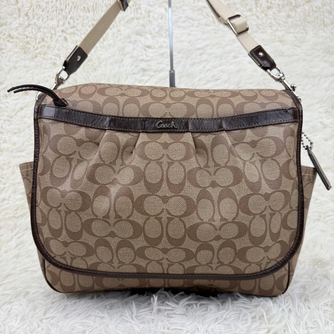 専用 極美品 | コーチ ショルダーバッグ マザーズバッグ F18373
